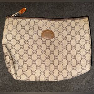Authentic Gucci GG Plus Cosmetic Bag/Pouch
